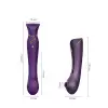 Смартвибратор 3в1 Zalo — Queen Twilight Purple, пульсирующая жемчужина и вакуум, кристалл Swarovski photo 3