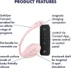 Смарт-виброяйцо Satisfyer Ribbed Petal Connect App Rose, управление со смартфона, пульт ДУ photo 6