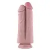 Двойной дилдо для секс-машин Hismith 8.5” Two Cocks One Hole Silicone Dildo photo 4