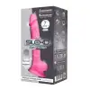 Фаллоимитатор SilexD Johnny Pink Glow in the dark, двухслойный, силикон+Silexpan, диаметр 3,5см photo 2