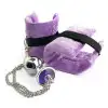 Наручники с металлической анальной пробкой Art of Sex Handcuffs with Metal Anal Plug size M Purple photo 3