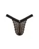 Кружевные трусики с заниженной талией Obsessive Estiqua panties XS/S, black photo 3