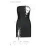 Мини-платье из экокожи Celine Chemise black L/XL — Passion: шнуровка, трусики в комплекте photo 7