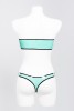 Разноцветный купальник из латекса с контрастной окантовкой Latex Multi Color Swimsuit photo 3