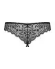 Кружевные танга с доступом Obsessive Contica crothchles thong L/XL, черные photo 4