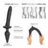 Анальная пробка с дилдо 2в1 Strap-On-Me SWITCH PLUG-IN REALISTIC DILDO Black XXL, диаметр 5,2/3,9 см photo 2