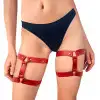 Гартеры на ногу из натуральной кожи Art of Sex - Kristina Leg Garters (2 шт), цвет Красный photo 2