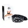 Ошейник из натуральной кожи с заклепками и стразами Art of Sex - Jenna Collar, Черный photo 3