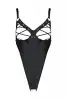 Боди из экокожи Passion Celine Body 4XL/5XL black, с доступом, открытый photo 3