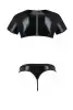 Комплект мужского белья под латекс Passion 057 Set Peter L/XL Black, кроп-топ, стринги photo 4