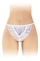 Трусики-стринги с жемчужной ниткой Fashion Secret KATIA White photo 1