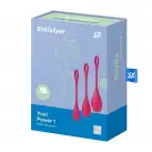 Набор йони бусин Satisfyer Yoni Power 1 Red, диаметр 2-2,5-3см, вес 22-46-74гр photo 3