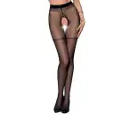 Колготки с открытым доступом, имитация чулок TIOPEN 014 black 3/4 (20 den) — Passion photo 1