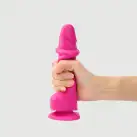 Реалистичный фаллоимитатор Strap-On-Me Sliding Skin Realistic Dildo Fuchsia - L, эффект подвижной photo 1