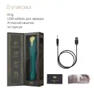 Смартвибратор-пульсатор Zalo — King Turquoise Green, кристалл Swarovski photo 8