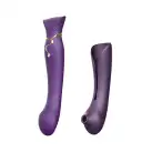 Смартвибратор 3в1 Zalo — Queen Twilight Purple, пульсирующая жемчужина и вакуум, кристалл Swarovski photo 1