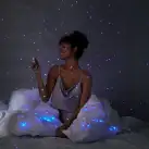 Вакуумный клиторальный смарт-стимулятор Svakom Pulse Galaxie Midnight Black, проектор звездного неба photo 9