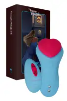 Вибратор в трусики FairyGasm HeartGem blue, на магните, пульт ДУ photo 1