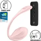 Смарт-виброяйцо Satisfyer Ribbed Petal Connect App Rose, управление со смартфона, пульт ДУ photo 1