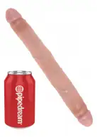 Двойной фаллоимитатор King Cock 12 Slim Double Dildo, 30х3,3 см photo 2