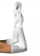 Перчатки EXTRA LONG SATIN GLOVES WHITE photo 1