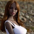 Реалистичная силиконовая кукла с большой грудью темнокожая JELLYDOLL 156 см photo 1