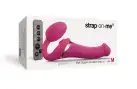 Безремневой вибрострапон с вакуумной стимуляцией Strap-On-Me MULTI ORGASM Fuchsia M, регулируемый photo 7