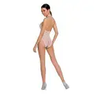 Бодистокинг в крупную сетку Passion BS087 white, открытая спина, халтер, с доступом photo 4