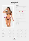 Полупрозрачный эротический комплект Obsessive Obsessivia 2pcs set black S/M, бюстгальтер и трусики photo 5