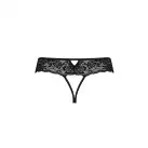 Кружевные стринги с доступом Senia Thong black L/XL - Passion photo 6