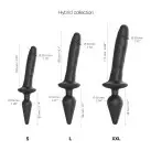 Анальная пробка с дилдо 2в1 Strap-On-Me SWITCH PLUG-IN REALISTIC DILDO Black L, диаметр 4,5/3,4 см photo 4