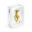 Анальная пробка со стразой Diogol Anni R Clover Gold Green 25мм photo 2