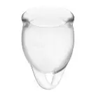 Набор менструальных чаш Satisfyer Feel Confident (Transparent), 15мл и 20мл, мешочек для хранения photo 2