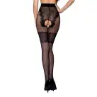 Колготки с открытым доступом, ажурные трусики и подвязки TIOPEN 013 black 3/4 (20/40 den) — Passion photo 2