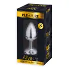 Металлическая анальная пробка с кристаллом Alive Mini Metal Butt Plug White S photo 2