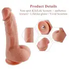 Ультрареалистичный фаллоимитатор для секс-машин Hismith 8.3″ 2-layers Silicone Flesh Dildo, двухслой photo 2