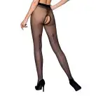 Колготки с открытым доступом, контрастная линия TIOPEN 010 black 1/2 (20 den) — Passion photo 2