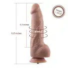 Гибкий фаллоимитатор для секс-машин Hismith 9.25″ Silicone Dildo, система KlicLok photo 3