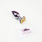 Металлическая анальная пробка клевер - 7смХ2.8см (1шт) photo 3