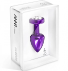 Анальная пробка со стразом Diogol Anni R Heart Purple Кристалл 30мм photo 2