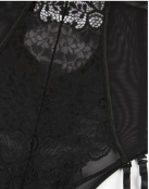 Admas эротическое боди с кружевом и подвязками, M black photo 4