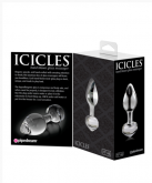 Pipedream Icicles No.44 - стеклянная анальная пробка, 6,5х2,5 см photo 4