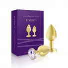 Набор металлических анальных пробок с кристаллом RIANNE S - Booty Plug Luxury Set, диаметр 3 и 3,5см photo 1